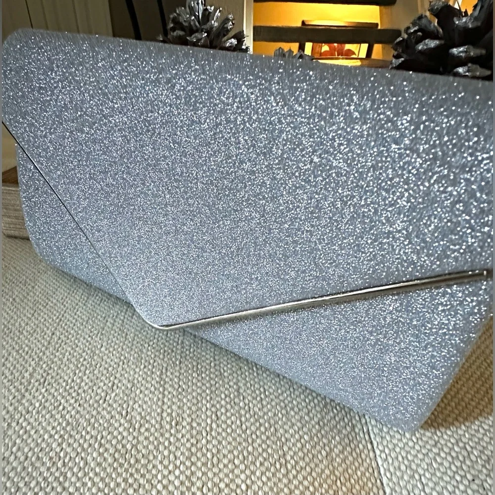 Silver Clutch/ Envelope Bag‎